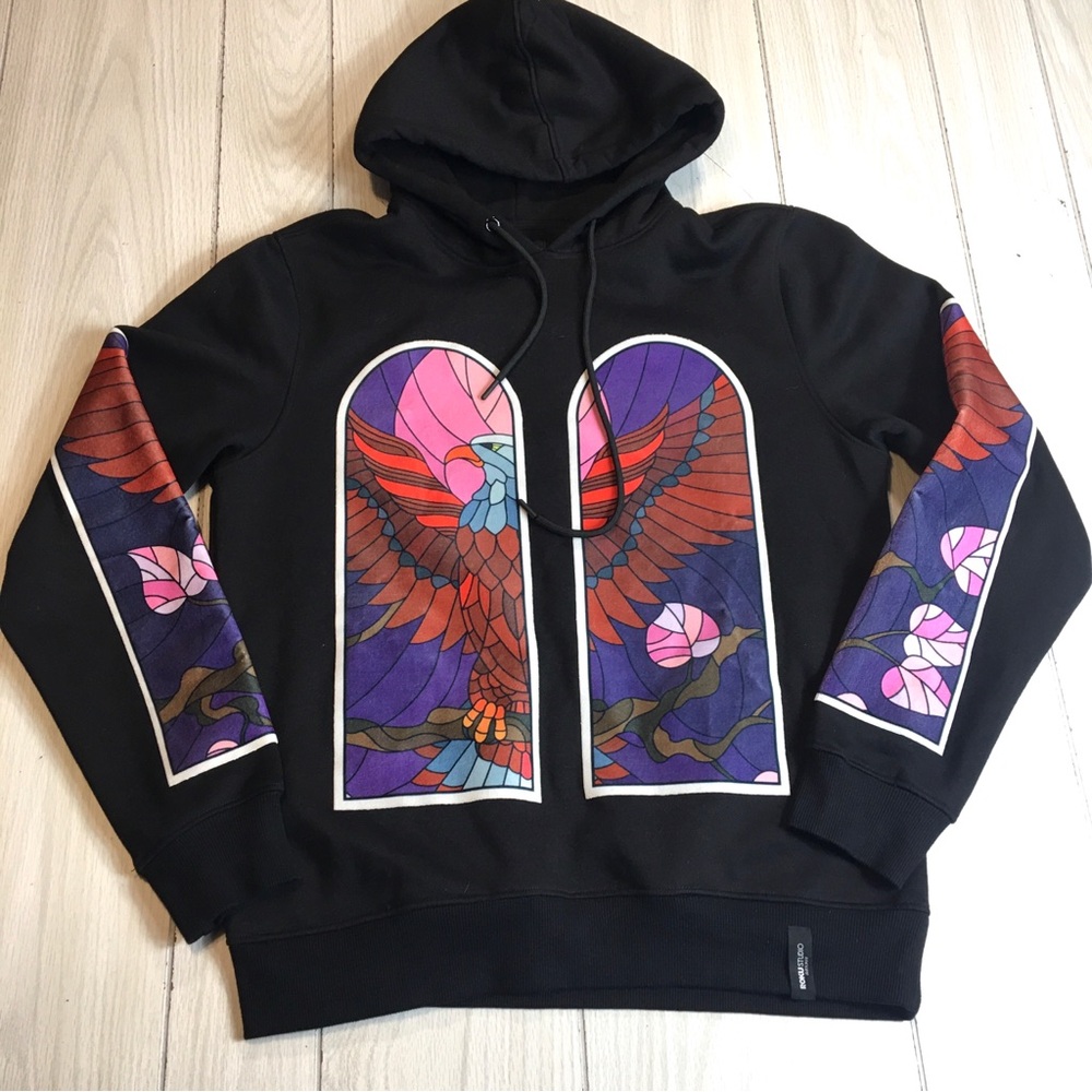 Roku Studio Hoodie Phoenix Bird Black Medium Unisex